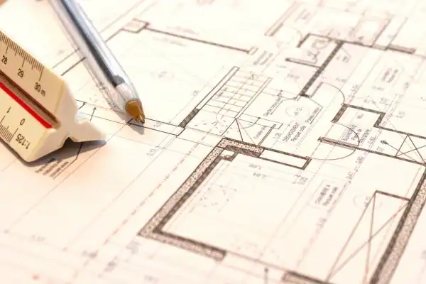 Image of architect Catshill drawings